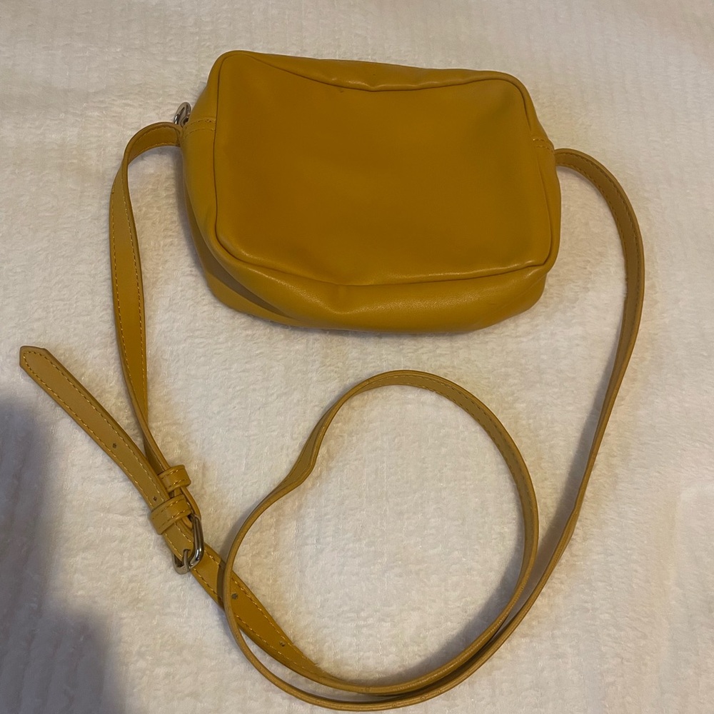 2 for $15 Yellow Forever 21 Crossbody Bag with Adjustable Strap